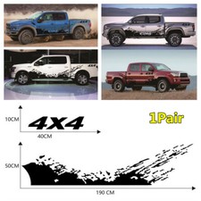 1 Pair Vinyl Graphics Decals Car Truck Pickup Door Side Stickers Mud Splash DIY 