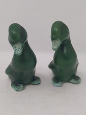 2 x VINTAGE CERAMIC GREEN DUCK