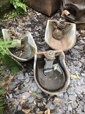 3 X Cast Iron Cattle Wall Water Trough Bird Bird Garden Planter DAWSON SETTLE