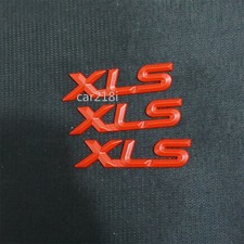 3x Matte XLS Red Metal Badge