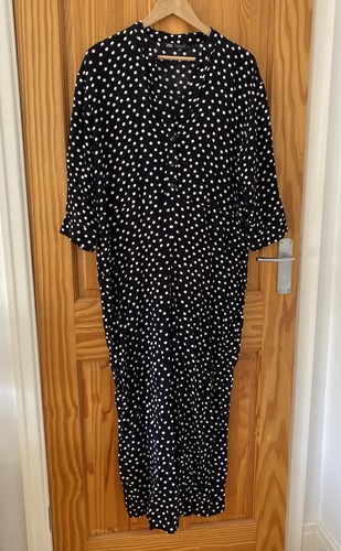 Zara blue polka dot - dot, jumpsuit