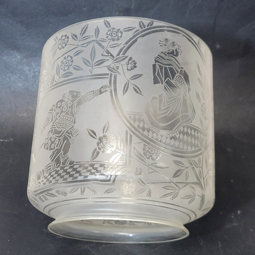 Geisha etched glass fitter - glass,