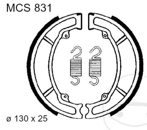 Trw brake shoes fits - brake, honda