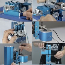 Mini 24W Motorized Lathe Machine DIY Tool Metal Woodworking Hobby Model Making