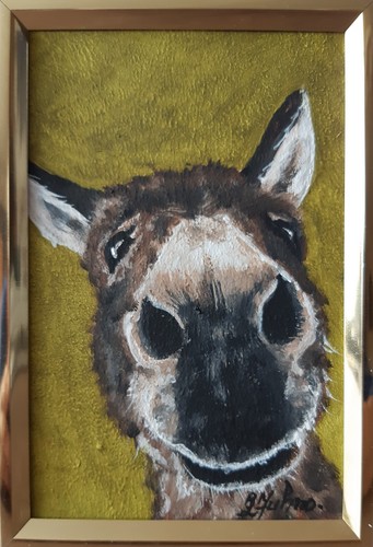 Donkey oil painting original - donkey,
