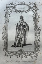 1773 James I (1566–1625) King Of England & Scotland (James VI) Antique Print