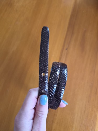 Vintage genuine snakeskin belt - vintage,