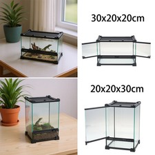 Glass Nano Habitat Small Reptile Terrarium Vivarium Stackable Spider Insect Tank
