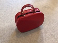 Vintage Faux Red Leather Travel Bag/Shopping Bag/Small Holdall
