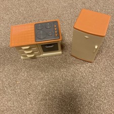 Vintage Seven Towns Dolls House Range Cooker & Fridge