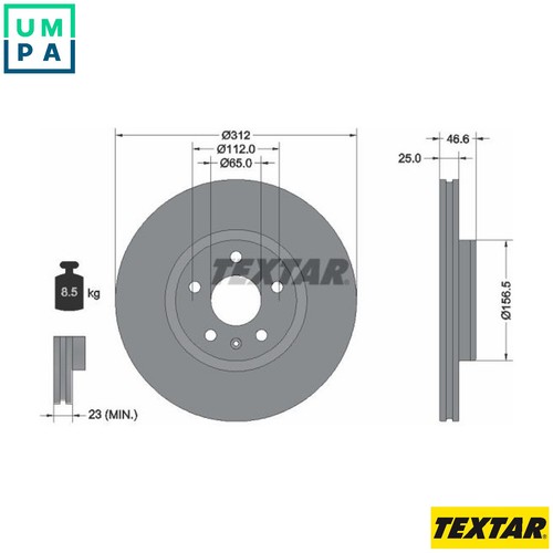 Brake disc 92343203 for mg - 2x,