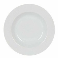 4x  WHITE porcelain round SOUP PLATE pasta dinner plate 22CM