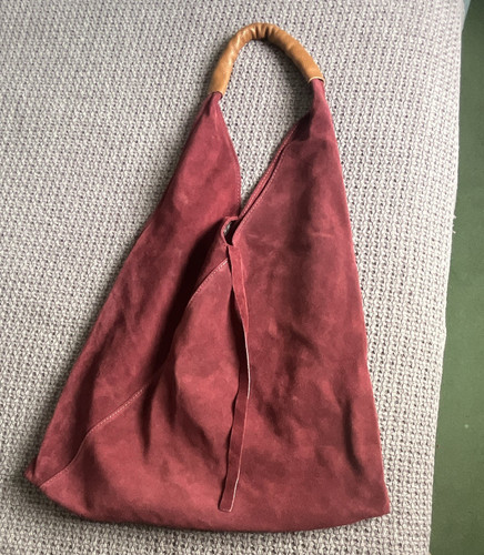 Borse pelle burgundy suede - in,