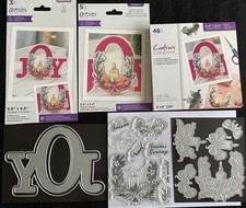 Crafter’s Companion Joy die & Candlelit Christmas Stamps, Dies & Decoupage Pad