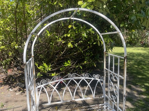 Metal garden arbor arch - garden,