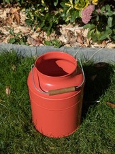 Red Retired Ikea Metal Milk Can SOCKER 30"