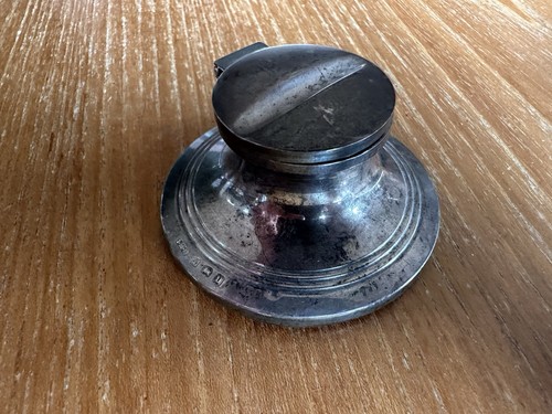 Solid silver inkwell - solid,