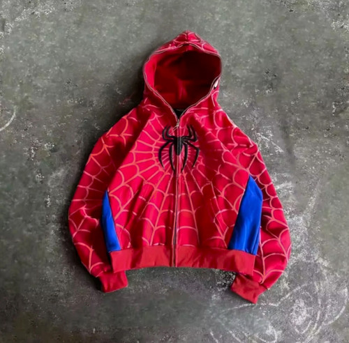 Spider hoodie zip comic - hoodie,