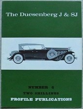 DUESENBERJ J & SJ Car Profile Publications No 6 T R Nicholson