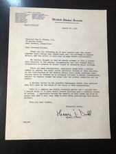 1961 CT Senator Thomas J. Dodd Signed Letter -Father of Senator Christopher Dodd