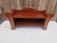 Tutti Bambini Wooden Walnut Shelf Bench toy box with Hooks