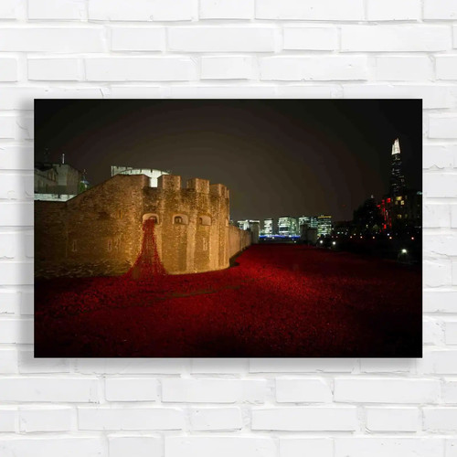 Tower bridge london poppies - tower, by