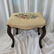 Needlepoint Stool Vanity Piano