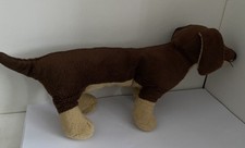 Ikea Brown Dachshund Sausage Dog Smaslug Soft Toy Plush 16" Label CUT OFF