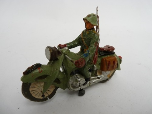 Elastolin soldier motorcyclist - elastolin,