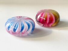 VINATGE PAIR OF OLD GLASS UREDALE GLASS WORKS PAPERWEIGHT TWO OF