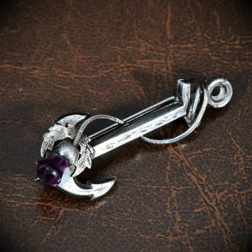 Vintage silver ships anchor - vintage,