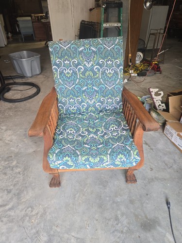 Antique oak morris chair - antique,