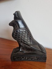BEAUTIFUL VINTAGE EGYPTIAN BLACK STONE SCULPTURE DEPICTING THE GOD HORUS