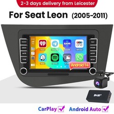 DAB+ For Seat Leon MK2 2005-2012 CarPlay Car Stereo Radio Android 14 GPS Sat Nav
