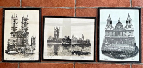 Signed framed london landmark - framed,