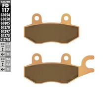 Brake Pads Galfer FD117G1397 Sinter-Metal QUADS front 7,5mm for Kawasaki