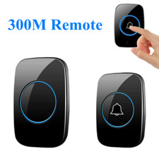 Wireless Doorbell Waterproof Range Door Bells Kit Cordless Plug-in Home Office 