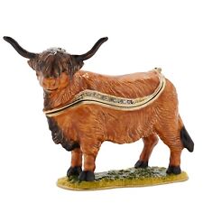 Treasured Trinkets Standing Highland Cow Trinket Box WB15806
