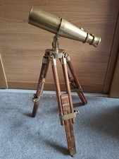 Antique Style Brass Binoculars On Tripod 