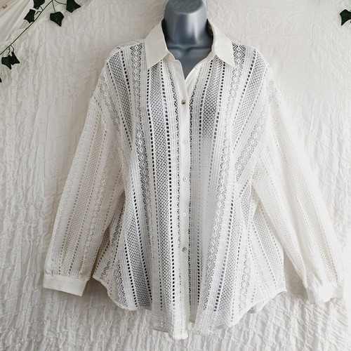 Zara cotton cream - ivory, lace
