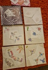 6 sets VINTAGE EMBROIDERED