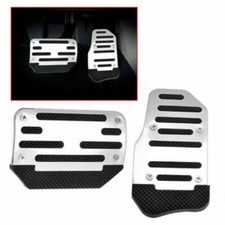 Silver Universal Non Slip Automatic Car Gas Brake Pedals Pad Cover Accessories M