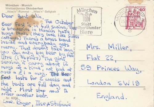 Postcard genealogy mrs win - postcard,