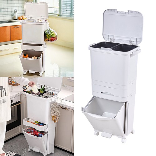 Tier rolling waste bin - rolling,