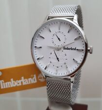 Timberland Mens Watch White , Mesh Self Adjust Strap New Gift For Him RRP £189