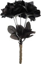 Gothic Black Roses Bouquet
