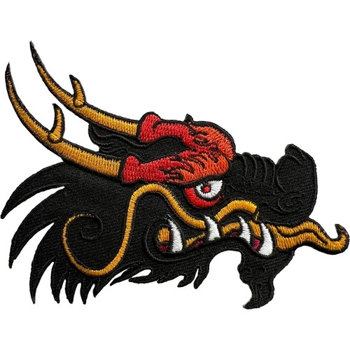 Black chinese dragon - chinese, patch