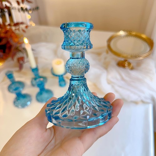 Elegant glass candle - elegant, holder