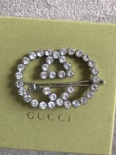 Gucci Crystal Gg Interlock Hair Clip