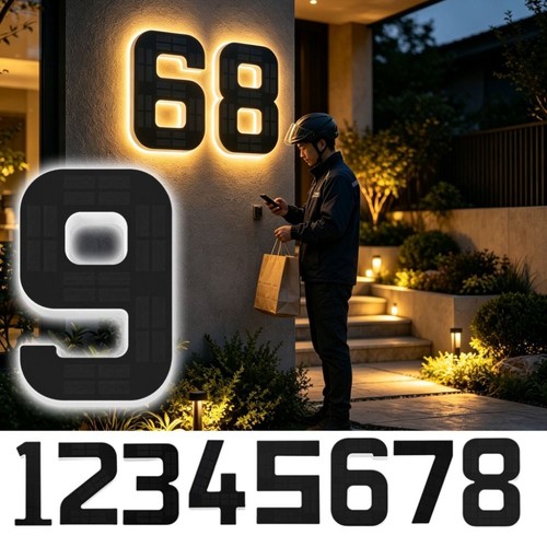 Solar led house numbers - led,